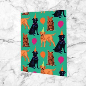 Tarjeta de cumpleaños, Cumpleaños, papelería, tarjeta de perro, Labrador retriever, perros, tarjeta de nota en blanco, tarjeta de felicitación para amigo, padre, esposo, esposa,