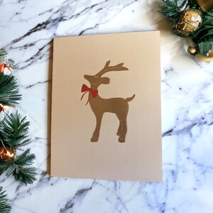 Rentier Weihnachtskarte, Weihnachtskarte, Grußkarte Weihnachten, leere Notecard, Grußkarte für Weihnachten, Rentierkarte
