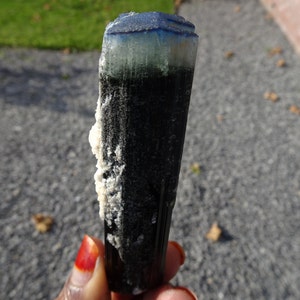 Blue Cap 80 gram Tourmaline Dravite Crystal, Mwajanga near Komolo, Tanzania