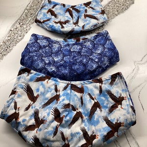 Reversible Microwave Bowl Pot Holders/Cozies - Set of 3 - Bird patterns