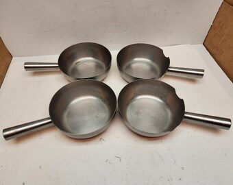 Lot of 4 Commercial 7 Inch stainless steel Fry Pan Free Shipping