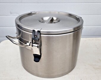 Stainless Steel Airtight Insulated Container with Lid and Locking Clamp