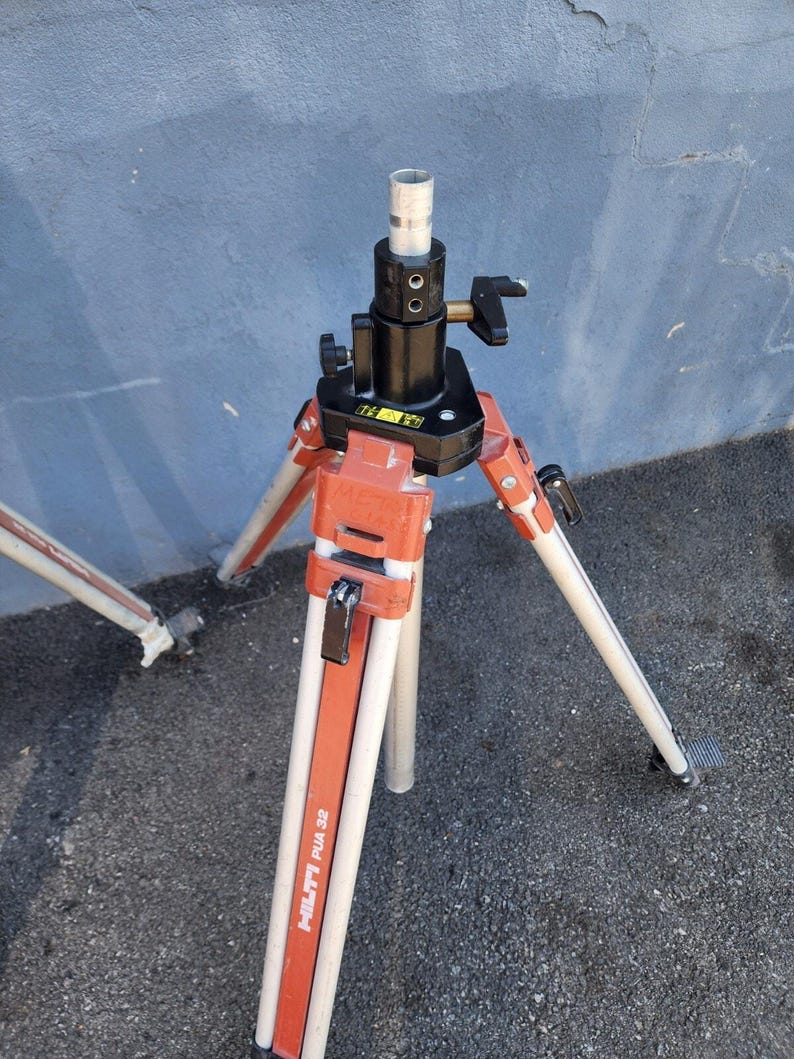 Lot 2 Hilti PUA 32 crank tripod contractors builders tripods surveying equipment image 5