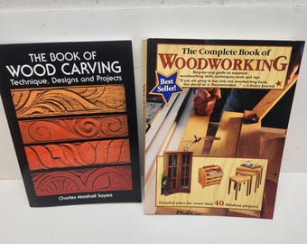 Lot of The Book of Wood Carving & The Complete Book of Woodworking Paperback