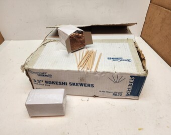 Kokeshi 14,400 Pieces Paddle Skewers 3.5 Inch Wooden Cocktail Toothpicks