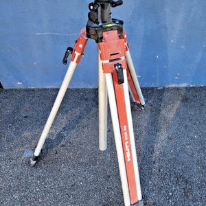 Lot 2 Hilti PUA 32 crank tripod contractors builders tripods surveying equipment image 2