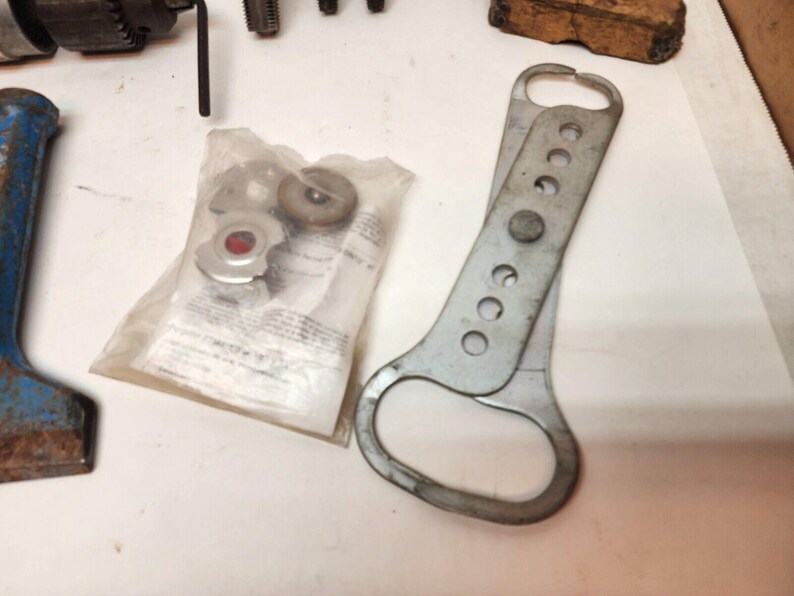 Lot Spiral Reamers, Greenlee 706 Head, Milwaukee Right angle head, Pipe taps image 2