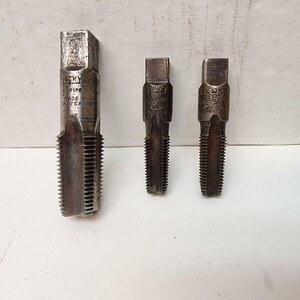 Lot Spiral Reamers, Greenlee 706 Head, Milwaukee Right angle head, Pipe taps image 10