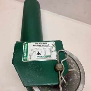 Greenlee 441-4" Feeding Sheave for cable puller Tuggers 640, 6801, 6001 image 4