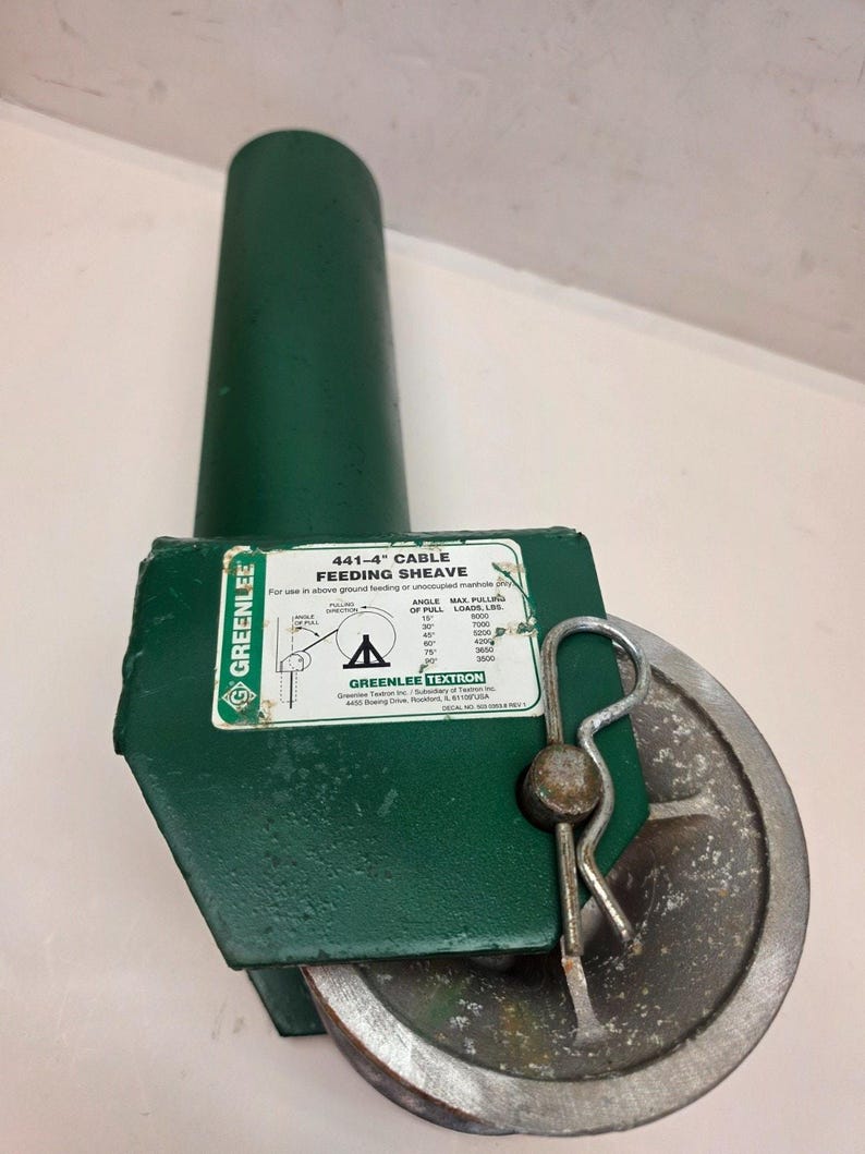 Greenlee 441-4" Feeding Sheave for cable puller Tuggers 640, 6801, 6001 image 4
