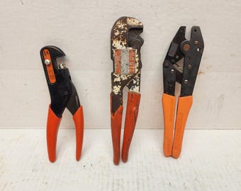 Lot 3 Thomas & Betts wt-445 Shure Stake Sta-Kon Hand Crimping Tools