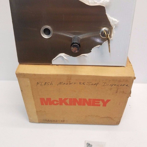 Lot 2 McKinney Washroom Accessories Flush Mount Stainless Steel Soap Dispenser