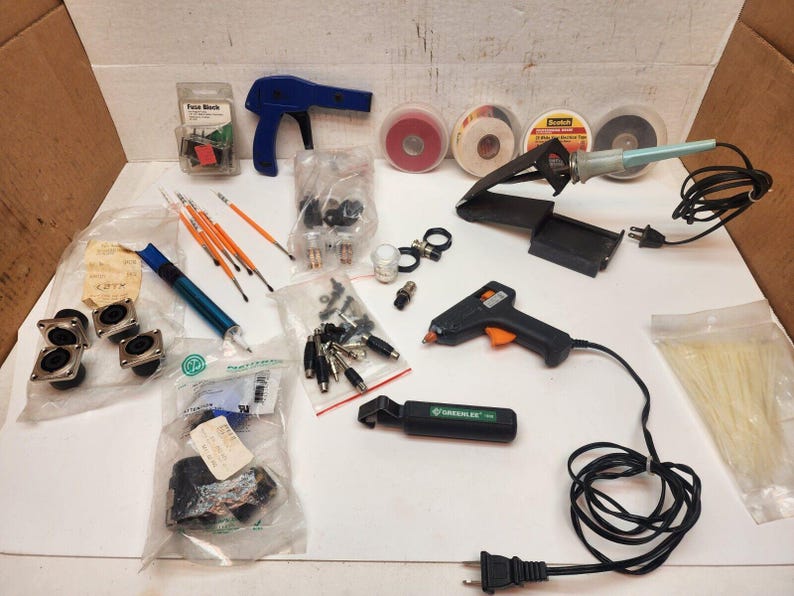 Lot Eclipse Cable Tie Gun, Greenlee Cable Stripping Tool, Ungar Soldering iron image 1