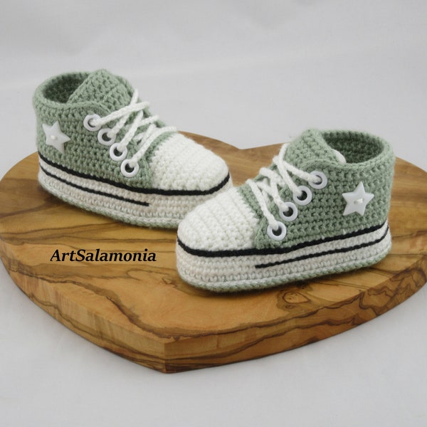 Baby sneakers olive crochet sneakers sneakers baby shoes