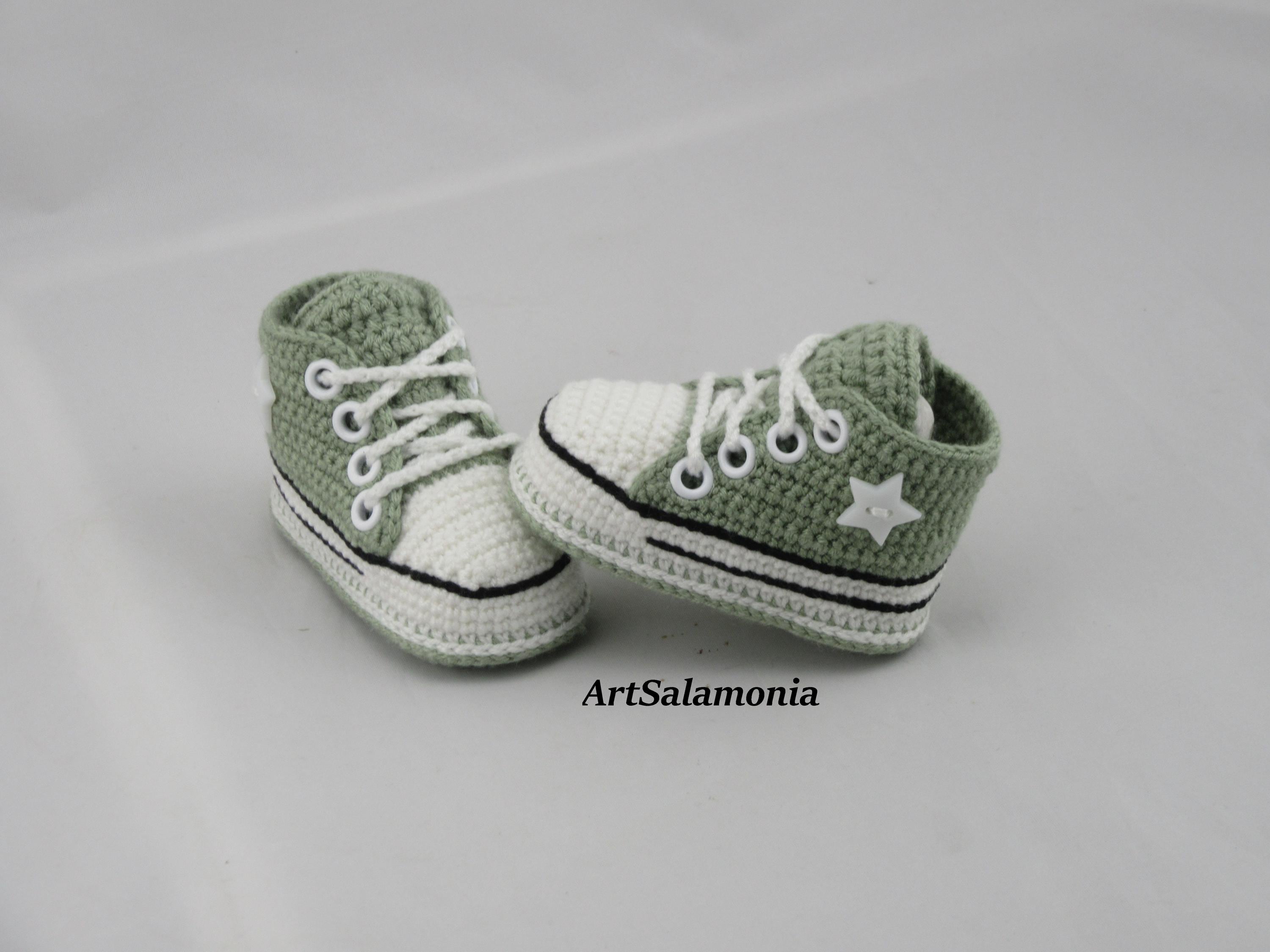 Babyschühchen Gestrickte Babyschuhe Converse Gestrickte Converse