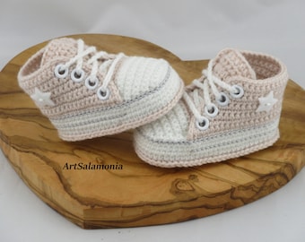 Baskets bébé renforcées double semelle Qualité améliorée cadeau anniversaire rose clair baskets bébé baskets au crochet