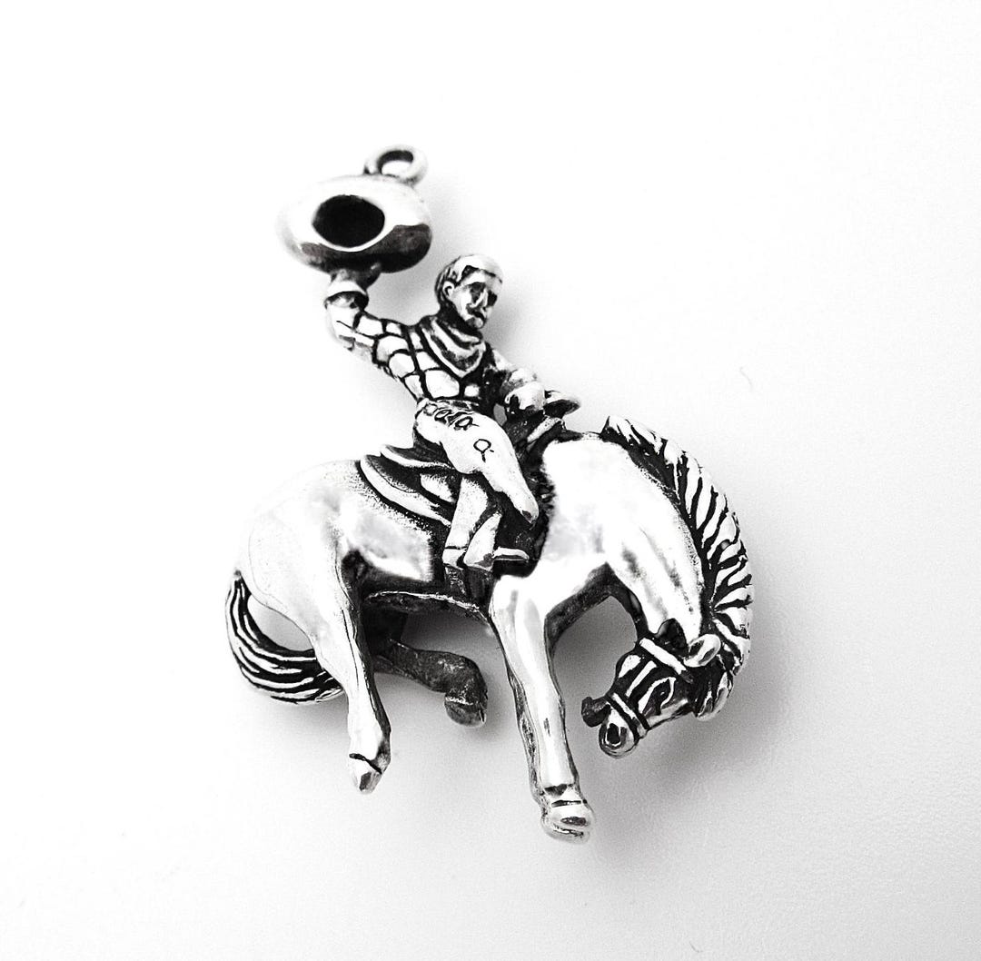Boucle De Ceinture Unique Vintage « Cowboy Et Cheval Bronco Bucking » - Occasion, Montre Des Signes D'âge