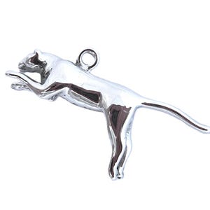 Cougar, Mountain Lion Charm in Sterling Silver. Puma, Jaguar Pendant/Charm. Puma Animal Jewelry of the Southwest in Solid Sterling Silver