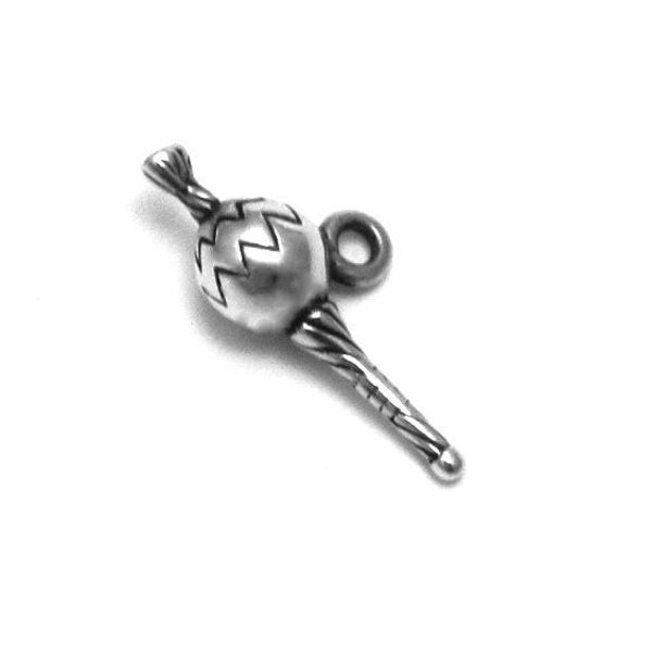 Sterling Silver Gourd Rattle Charm