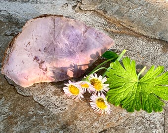 Display slice of rough Purple Jade from Turkey - Slab Stone Lavender Jadeite - Cabbing material - specimen - Raw Spiritual - Item 108h