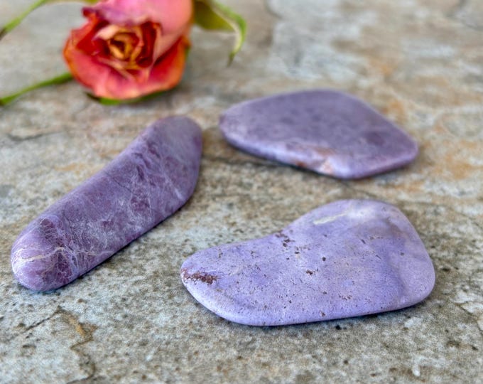 LOT Tumbled Purple Jade from Turkey, Reiki Healing Palm Stone Lavender Jadeite - Nugget - Bulk Raw Spiritual Stone - Item 101L