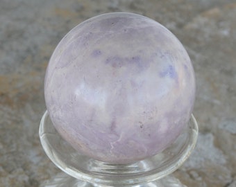 Large Lavender Jade Stone Sphere - Turkish Lavender Jade - Turkiyenite - Natural Stone for Metaphysics or Spiritual Use - Item S4