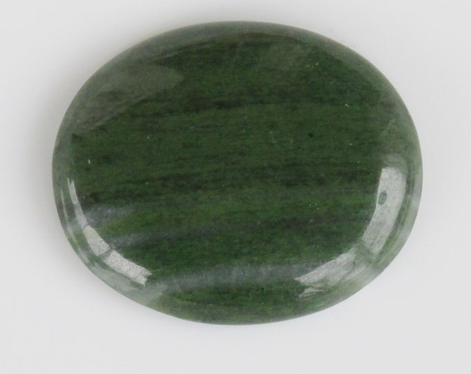 Malachite Cabochon for Pendant or Brooch - Natural Green Stone  - Oval - Untreated, Undyed - Item 621