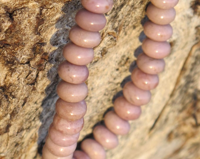 Extra Small 6 mm Rondelle Lavender Jade Beads - Natural Stone Beads - Undyed - Untreated - Item 215e