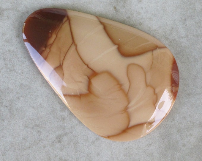 Picture Jasper Cabochon - Natural Brown Tan Beige Stone Cab  - Pear Tear drop Huge Large Jumbo - Desert Sand - Loose gemstone - Item 688