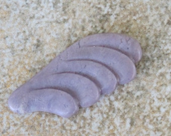 Purple Jade Cabochon for Pendant - Natural Stone - Artistic Feather - Undyed Natural Turkish Jadeite Lavender - Item 734