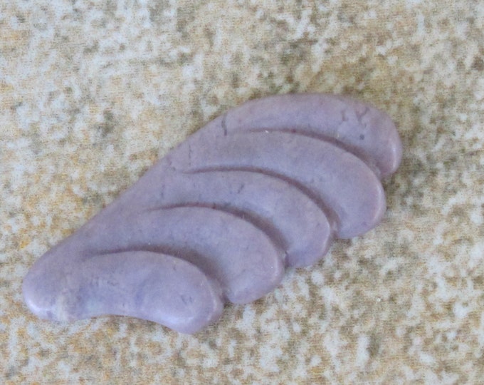 Purple Jade Cabochon for Pendant - Natural Stone - Artistic Feather - Undyed Natural Turkish Jadeite Lavender - Item 734