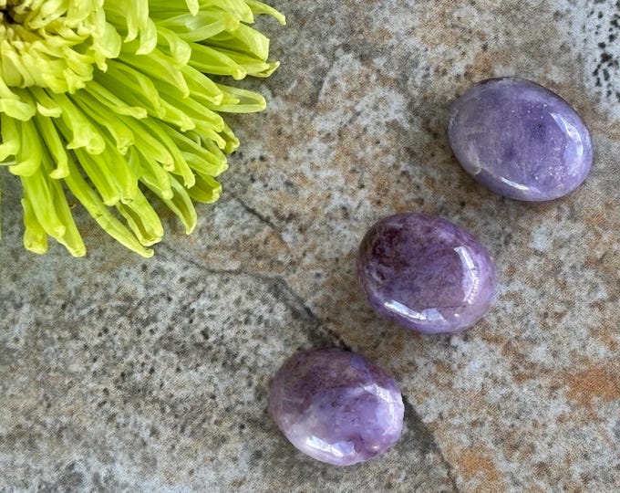 CLEARANCE LOT Genuine Purple Jade Cabochons - Oval - Sizes vary - High grade Natural Stone - Undyed Lavender Jadeite - Item 451T