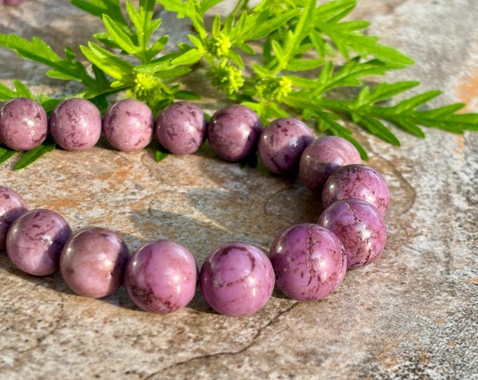 IMPERFECT Graduated Large Purple Jade Beads - Natural Stone - Round - Gemstone - Turkish Lavender Jade - Item 406