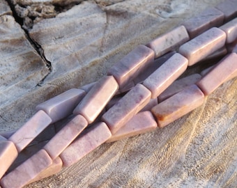 Small Square Tube - Lavender Jade Beads - Natural Stone Beads - Rectangle Beads - Turkish Purple Jade - Item 200
