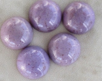 GRADE A Genuine Purple Jade Cabochon - Round - 8 mm - High grade Natural Stone  - Undyed - Item 462