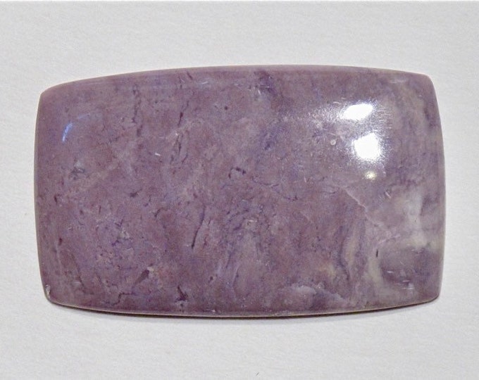 Genuine Purple Jade Cabochon for Pendant - Natural Stone  - Undyed - AKA Lavender Jadeite - Item 286