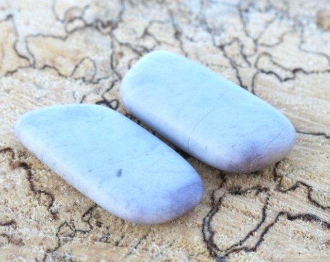 PAIR Matching Tumbled Purple Jade Palm Stones - Jadeite from Turkey, Reiki Healing Lavender - Nugget - Raw Spiritual Stone - Item 101P