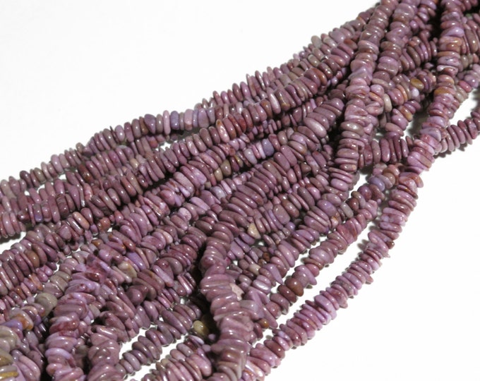 Purple Jade Beads - Natural Stone Beads - Undyed - Chips - Graduated Purple