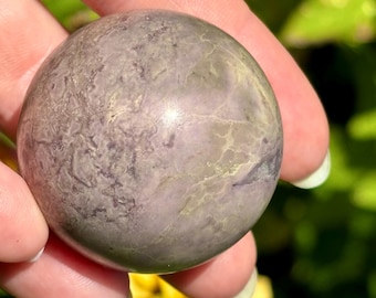 Small Lavender Jade Stone Sphere - Turkish Lavender Jade - Turkiyenite - Natural Stone for Metaphysics or Spiritual Use - Item S1