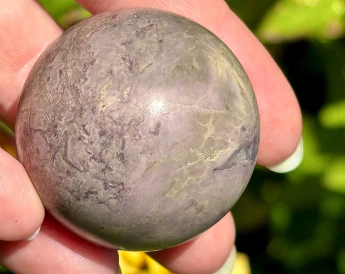 Small Lavender Jade Stone Sphere - Turkish Lavender Jade - Turkiyenite - Natural Stone for Metaphysics or Spiritual Use - Item S1