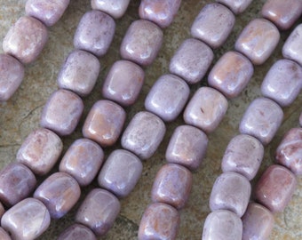 Extra Large Barrel Purple Jade Beads - Natural Stone Beads - Undyed - Item 206