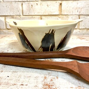 Vintage Studio Pottery Mixing Bowl with handles