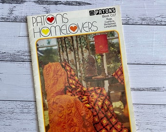 Patons Homelovers Crochet Patterns | Retro Crochet Patterns | Groovy Crochet Pattern Books