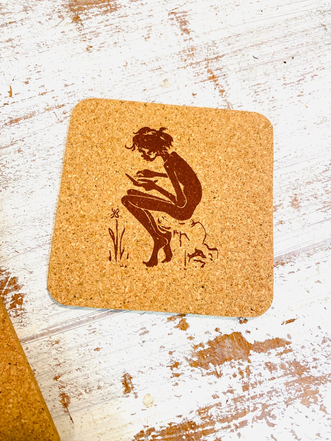 Vintage Indigenous Cork Drink Coasters Aboriginal Design Etsy Australia