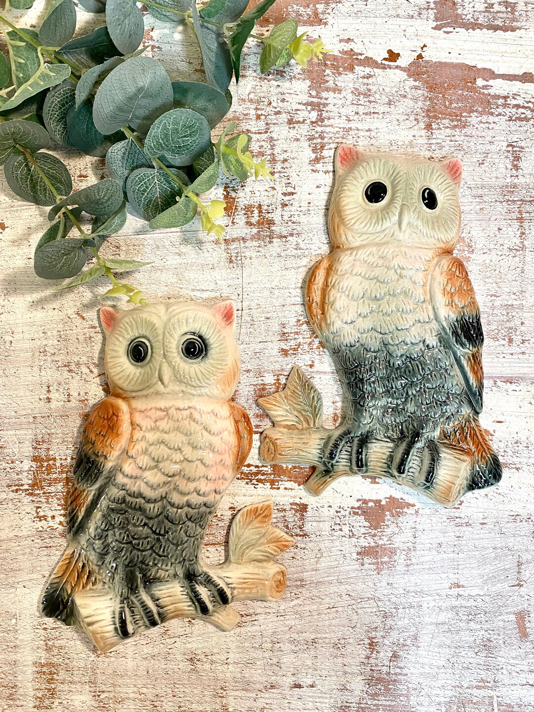 Vintage Owl Wall Hangings Ceramic Wall Owls Parliament of Etsy Australia