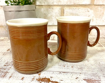 Vintage English Ironstone Table Ware Coffee Mugs | Ironstone Tea Cups | Retro Mugs | 70s Mugs