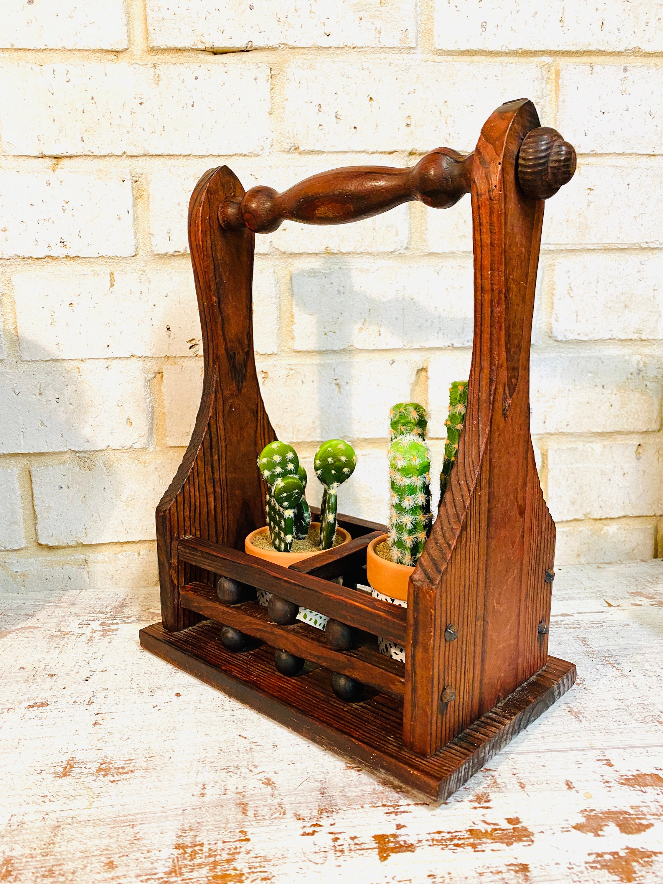 Vintage Condiment Caddy Retro Wood Condiment Holder Boho Etsy