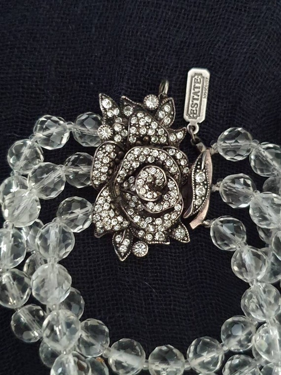 Bridal Crystal Bracelet, Feature Clasp, Swarovski… - image 2