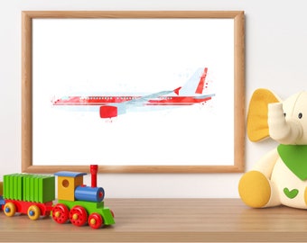 Airplane Nursery Wall Art Plane Decor Toddler Room Decor Etsy