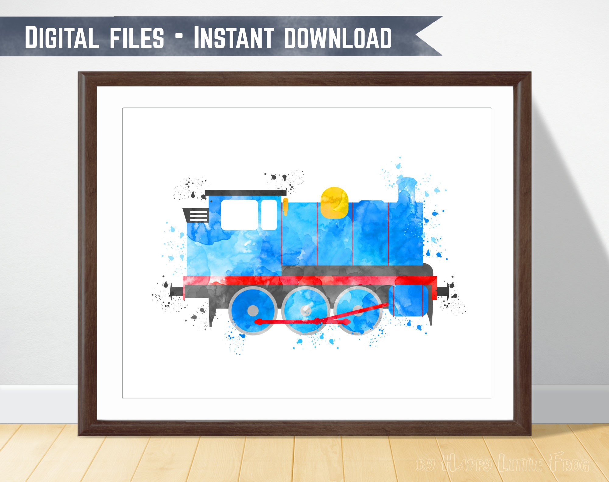 Nursery Train Print Steam Engine Art Train Printable Train 